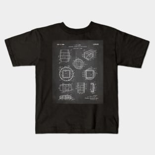 Whisky Barrel Patent - Whisky Art - Black Chalkboard Kids T-Shirt